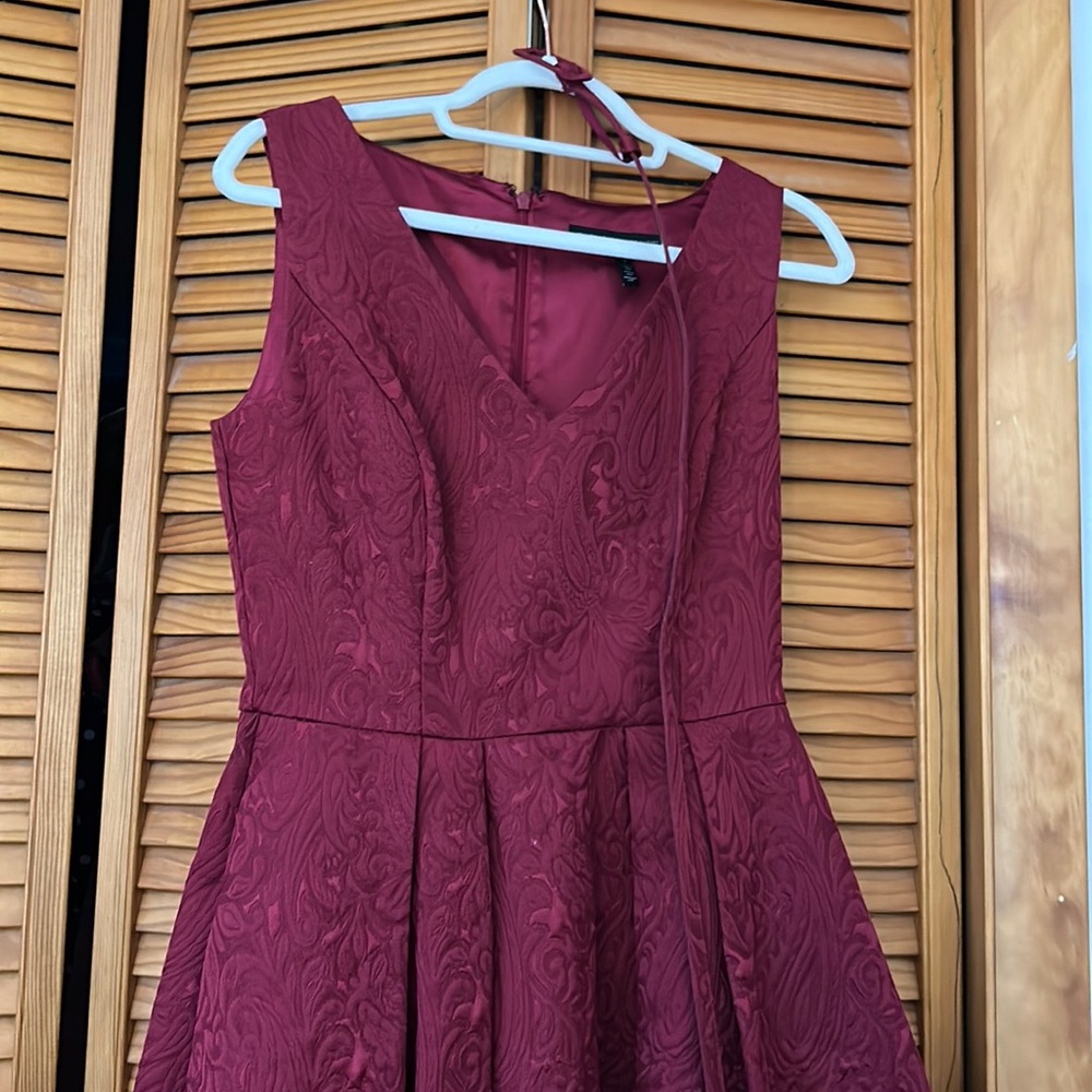 White House black market red midi dress